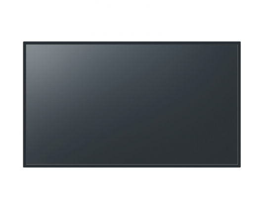 A large flat-screen black TV or monitor with a thin bezel, shown against a plain white background—perfect for home entertainment or office use.