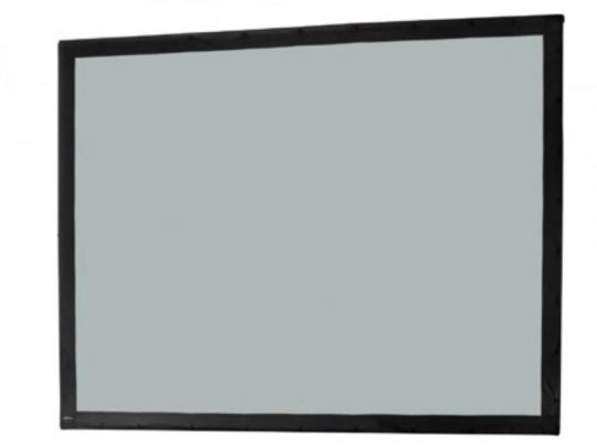Celexon Mobil Expert Rear Projection Folding Frame Screen with cloth—features a sleek black frame and smooth gray projection surface, designed for portable, high-quality image display in professional or home settings.