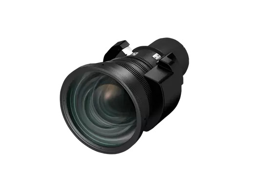 Close-up of Import placeholder for 78428, a professional camera lens with a large glass element and multiple adjustment knobs, shown in black and isolated on a white background. Ideal for photography and videography equipment SEO.
