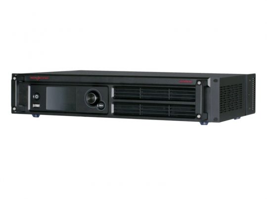 Import placeholder for 55782: Black rack-mounted server or network storage unit with front ventilation grilles, power button, and indicator lights, shown angled on a white background.