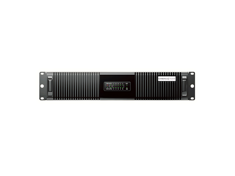 CITRONIC rack-mounted Servereinheit in Schwarz mit seitlichen Lüftungsschlitzen, zentralem LED-Display und CITRONIC Logo rechts - ideal zum Kaufen oder Mieten, freigestellt auf transparentem Hintergrund.